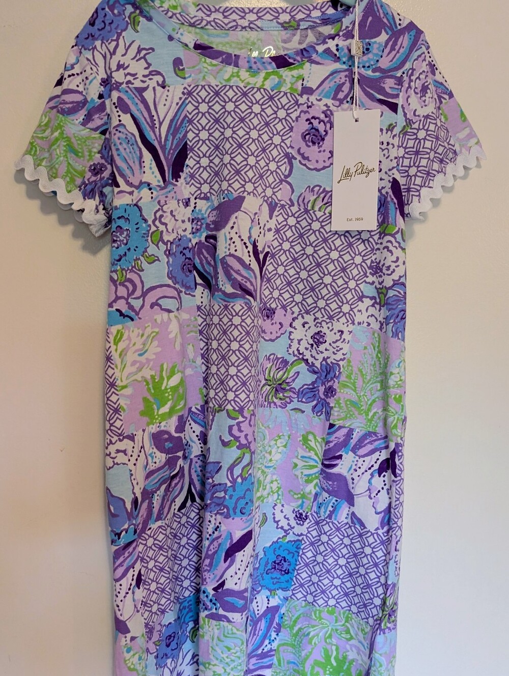 NWT Lilly Pulitzer Mini Cody Dress Juicy Story Patch Girls Medium (7-8)
